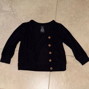 Kyte Baby Black Button-Up Toddler Sweater